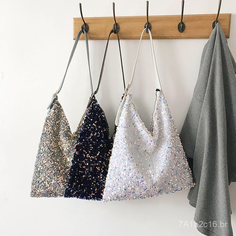 Bolsa feminina elegante e estilosa, nova coleção de verão 2025, versão coreana, bolsa de ombro moderna, popular bolsa de