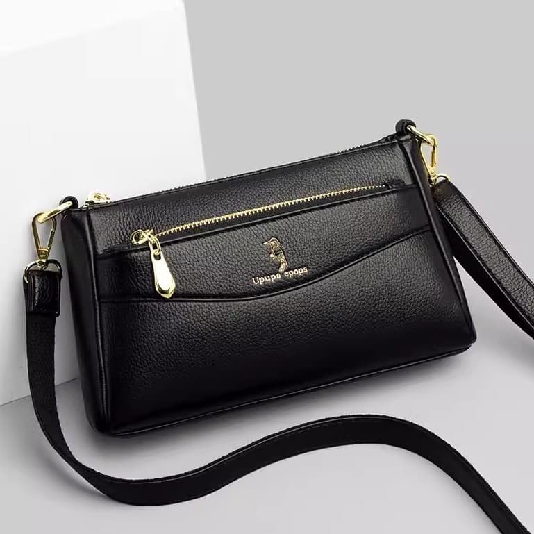 Moda bolsa mãe de meia-idade feminina 2025 novo estilo primavera verão idosos Casual multicamadas couro macio couro genu