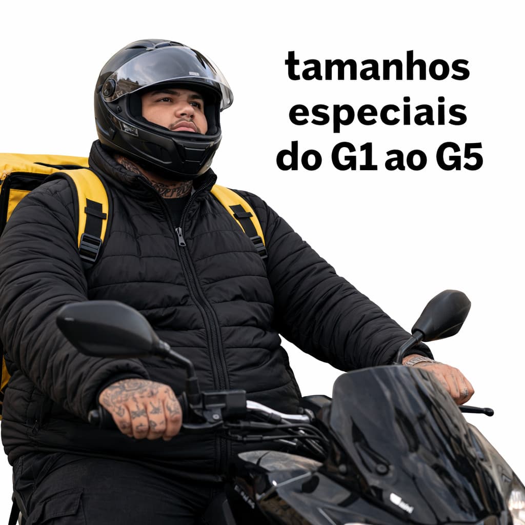 Jaqueta Plus Size Masculina Moto Motoqueiro Motociclista Motoboy Original G1 ao G5