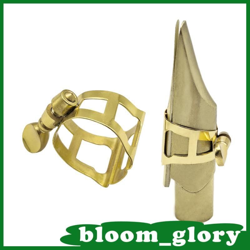 [Bloom_glory] Clipe De Ligadura De Alto Sax , Prendedor De Bocal De Metal Dourado , Braçadeira Segura Para Desempenho Pr