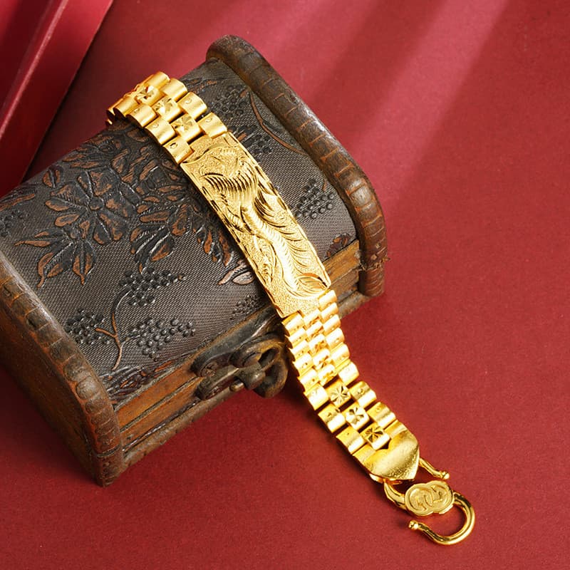 Vietnam areia ouro dragão padrão pulseira masculino chefe corrente dominador Retro temperamento Yiwu jóias acessórios de