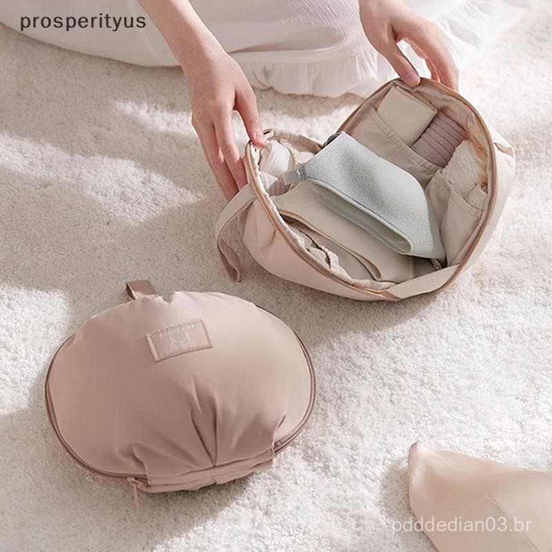 [prosperityus] 1 Peça De Roupa Íntima Portátil Para Viagem , Meias , Sutiã , Organizador , Bolsa De Armazenamento De Fib