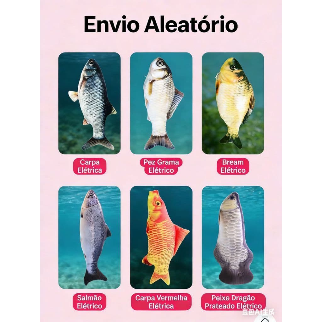 Peixe Brinquedo para Gatos com Movimento Realista – Sensor Inteligente