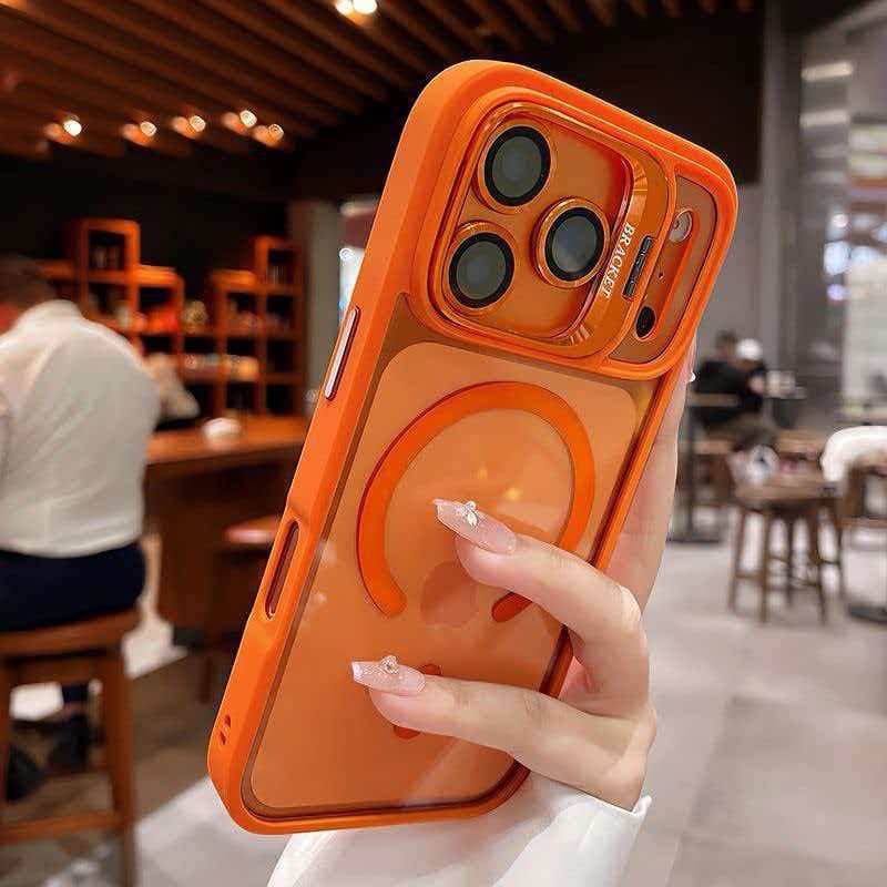 Luxo Suporte De Lente Magnética Caso Protetor Para iPhone 13 14 15 17 Pro Max Carregamento Sem Fio Capa À Prova De Choqu