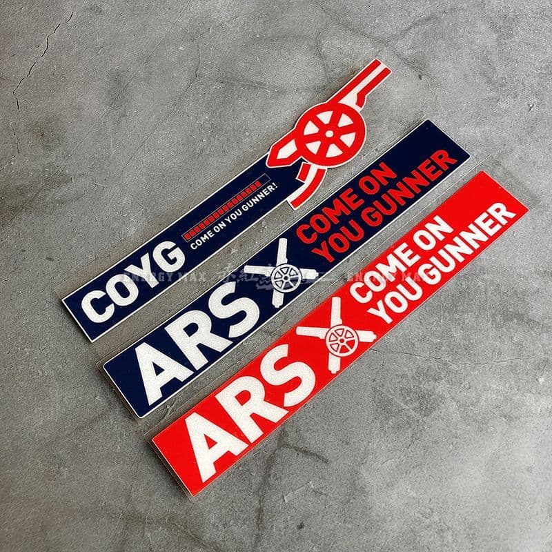 Britânico Super Arsenal ARS Team Star Moda Reflexivo Protetor Solar À Prova D 'Água Decoração Corporal Adesivo de Carro