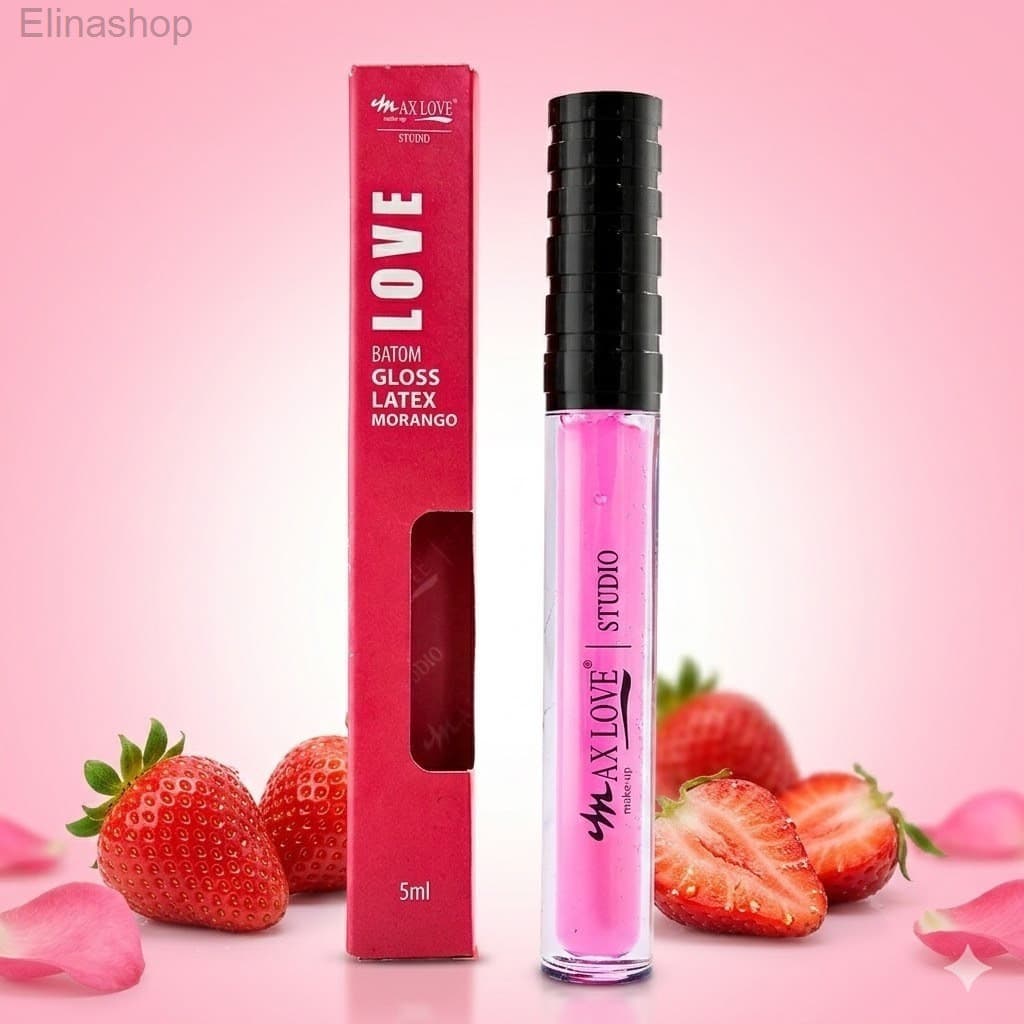 Gloss Labial MaxLove Latex Cor 13 Morango TranslúcidoYPKE
