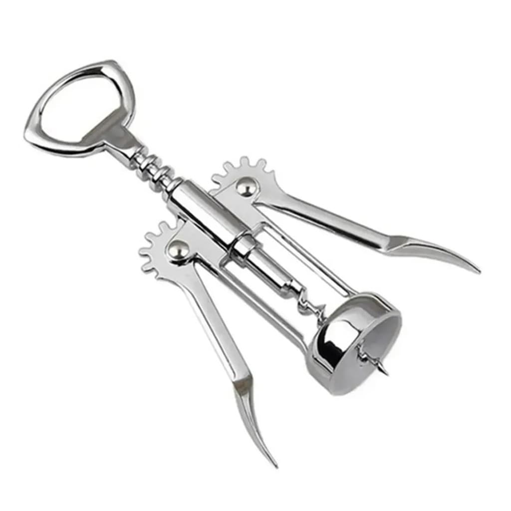 Saca Rolhas e Abridor De Garrafa cromado 15cm UD418