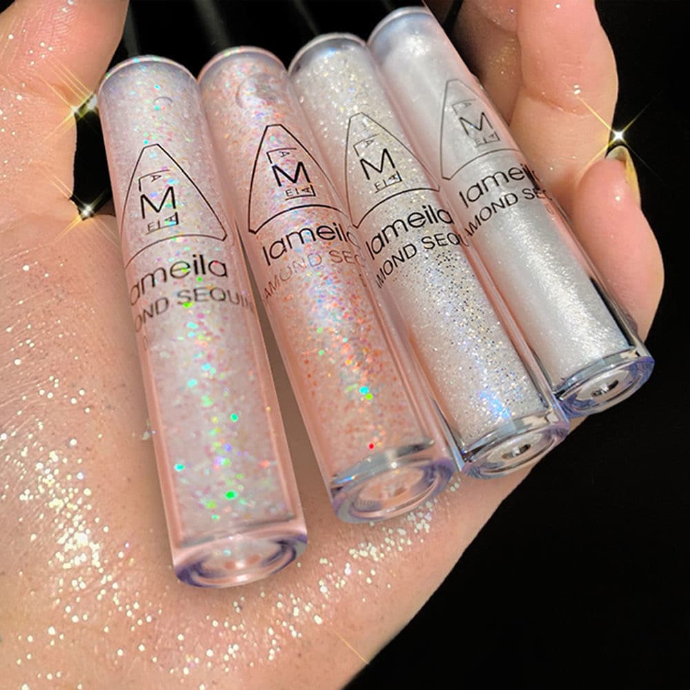 Uma gota de lágrimas sombra líquida Super brilhante polarizado brilhante cristal deitado bicho da seda caneta iluminando