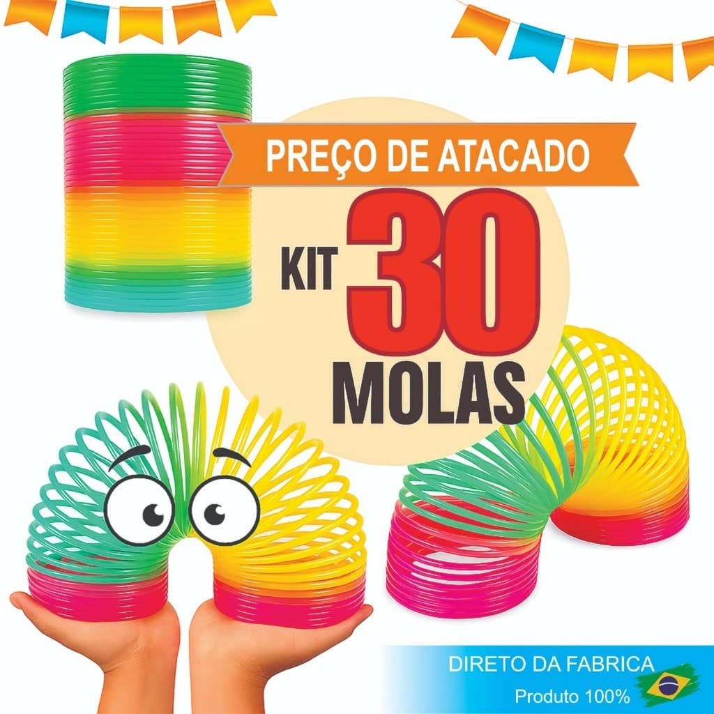 30 Mola Maluca Arco Iris Lembrancinha Infantil Brinquedo Divertido