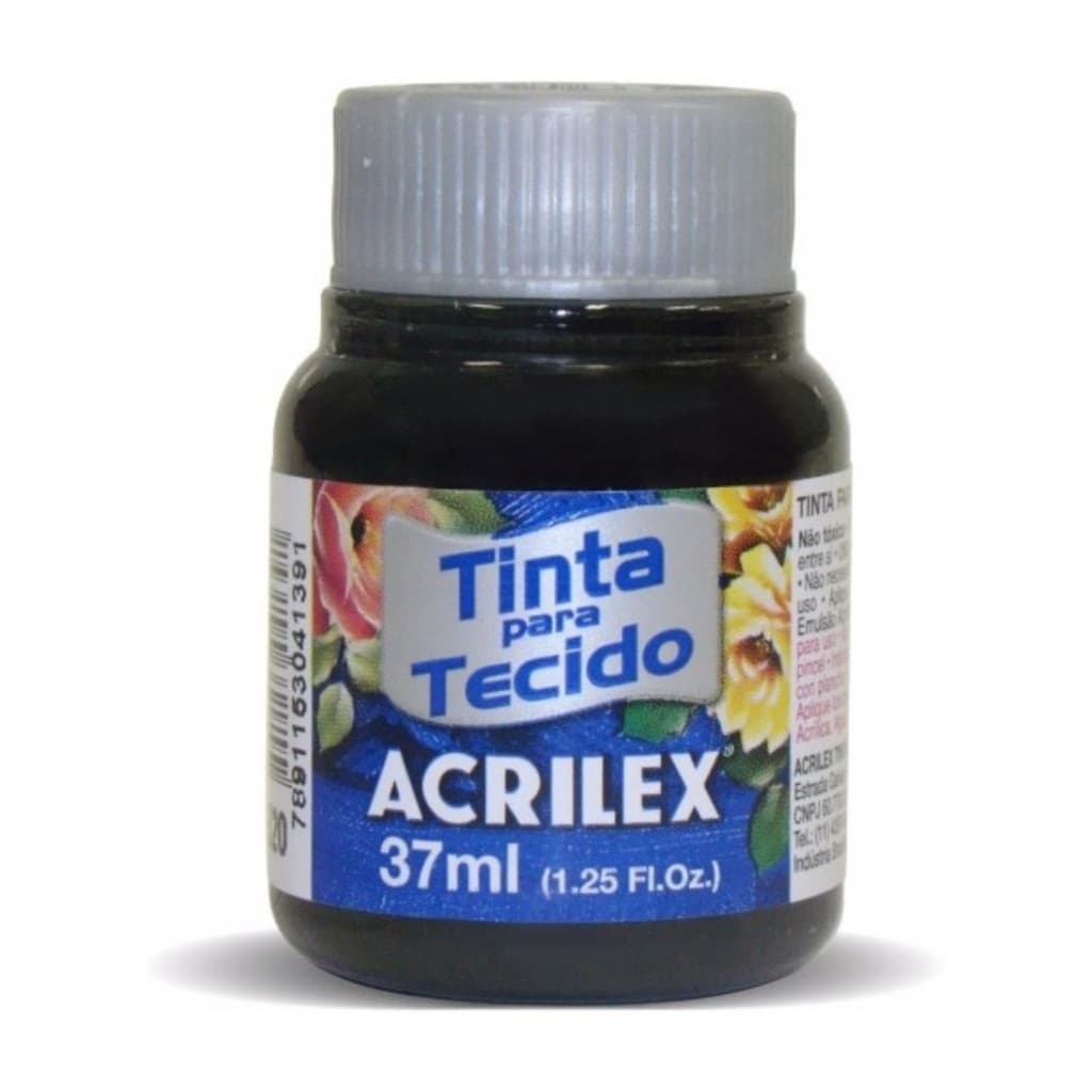 Tinta para Tecido Fosca Preta Acrilex 520