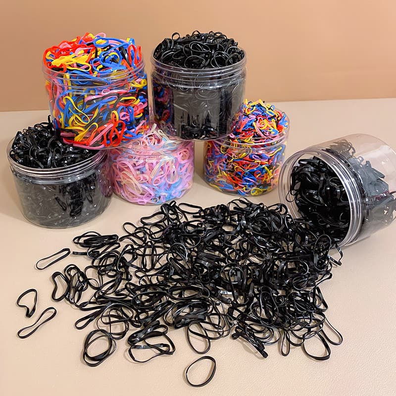 Crianças cor enlatada de alta elasticidade pequena faixa de borracha cocar meninas bebê descartável não machuca o cabelo