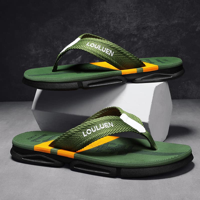 Vietnam Flip-Flops masculino verão exterior usar chinelos de praia na moda All-Match masculino ao ar livre único Anti @-