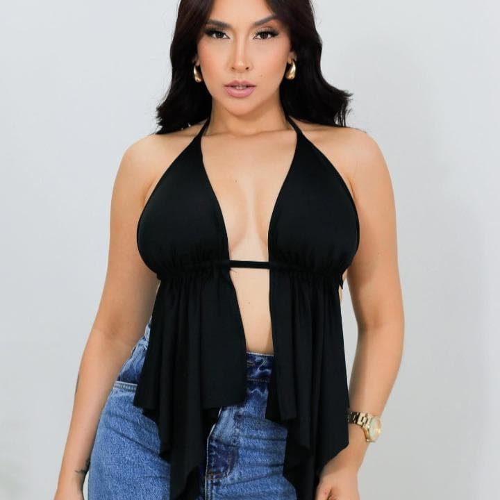 Top Cropped Malibu Cortininha Com Bojo - Tendência Boho Chic