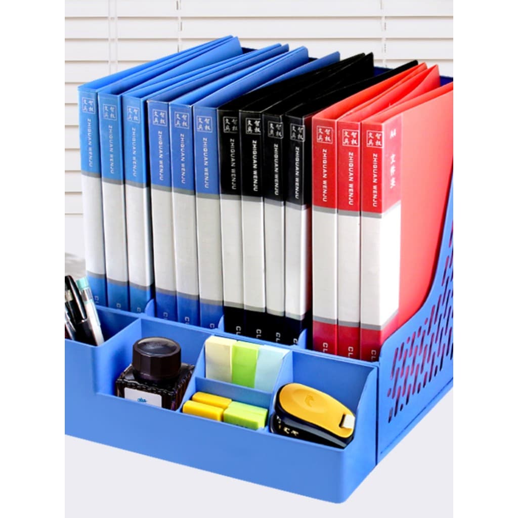 Cesta de rack de arquivo espessada Multi-camada Estrutura de quatro colunas Material de escritório Daquan Rack de inform