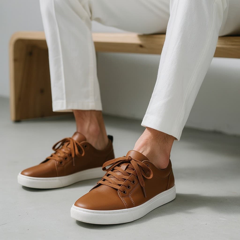 Sapatênis Masculino Casual Estilo Old Money Solado Baixo Texturizado - Promoção