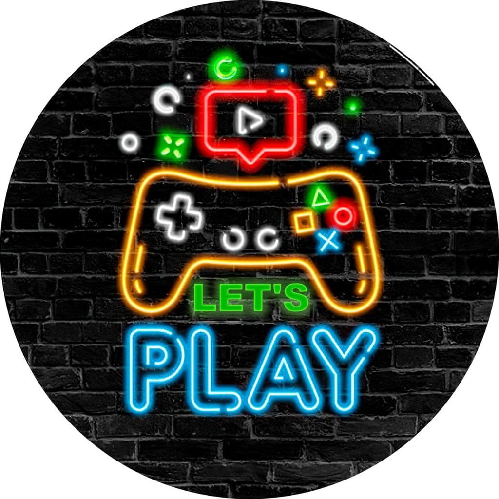 Festa na mesa capa Mini Painel 50x50  Personalizado para Decoração - GAMER MODELO 102