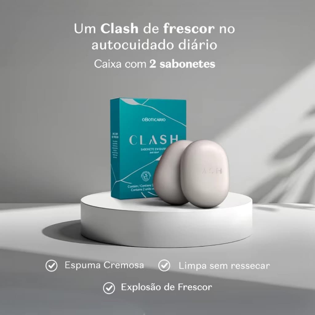 O Boticário Sabonete em Barra Clash 2x80g
