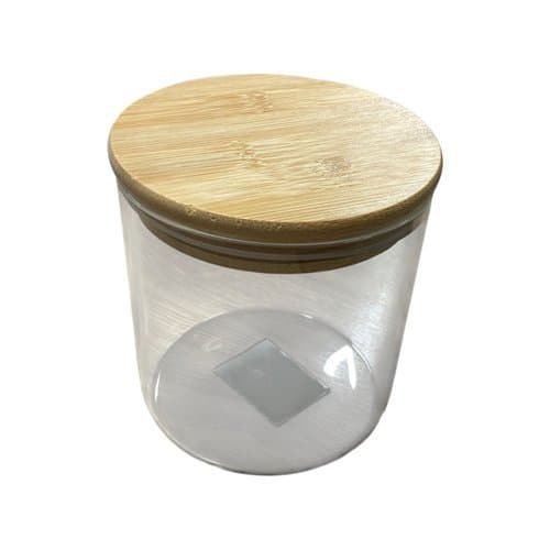 Pote Vidro Borossilicato Tampa Bambu 550ml Conservação Alimentos Sustentável Resistente