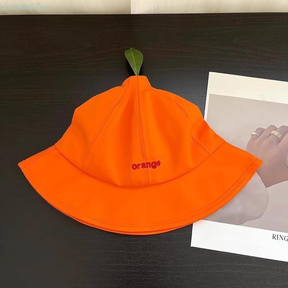 Chapéu de Pescador Laranja Shenda, Chapéu Criativo de Balde, Secagem Rápida, Proteção UV, Aba Larga TXSW