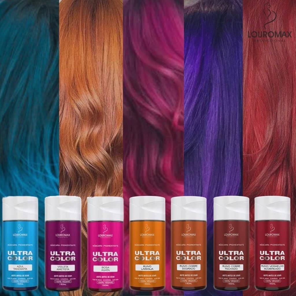 Máscara Pigmentante Ultra Color Louromax 150g – Cores Vibrantes - Escolha a Sua