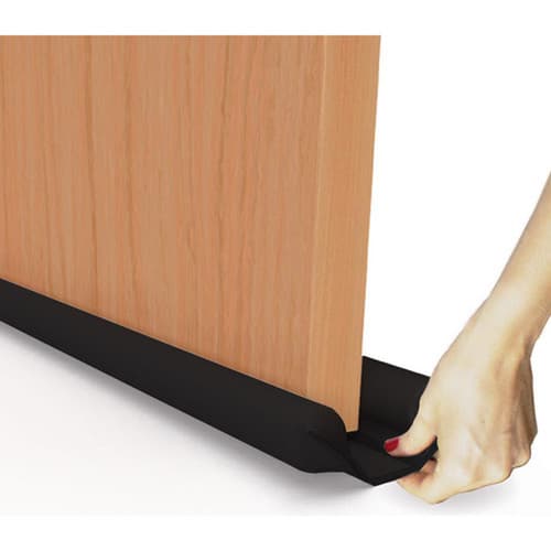Veda Porta Rolinho Protetor Inseto Couro 90cm Comfort Door Cor Preto