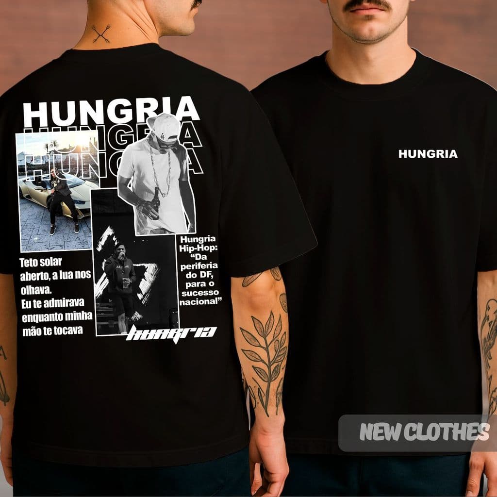 Camiseta Hungria Hip Hop Unissex Rap Nacional Cama De Casal Trap Quebrada DF