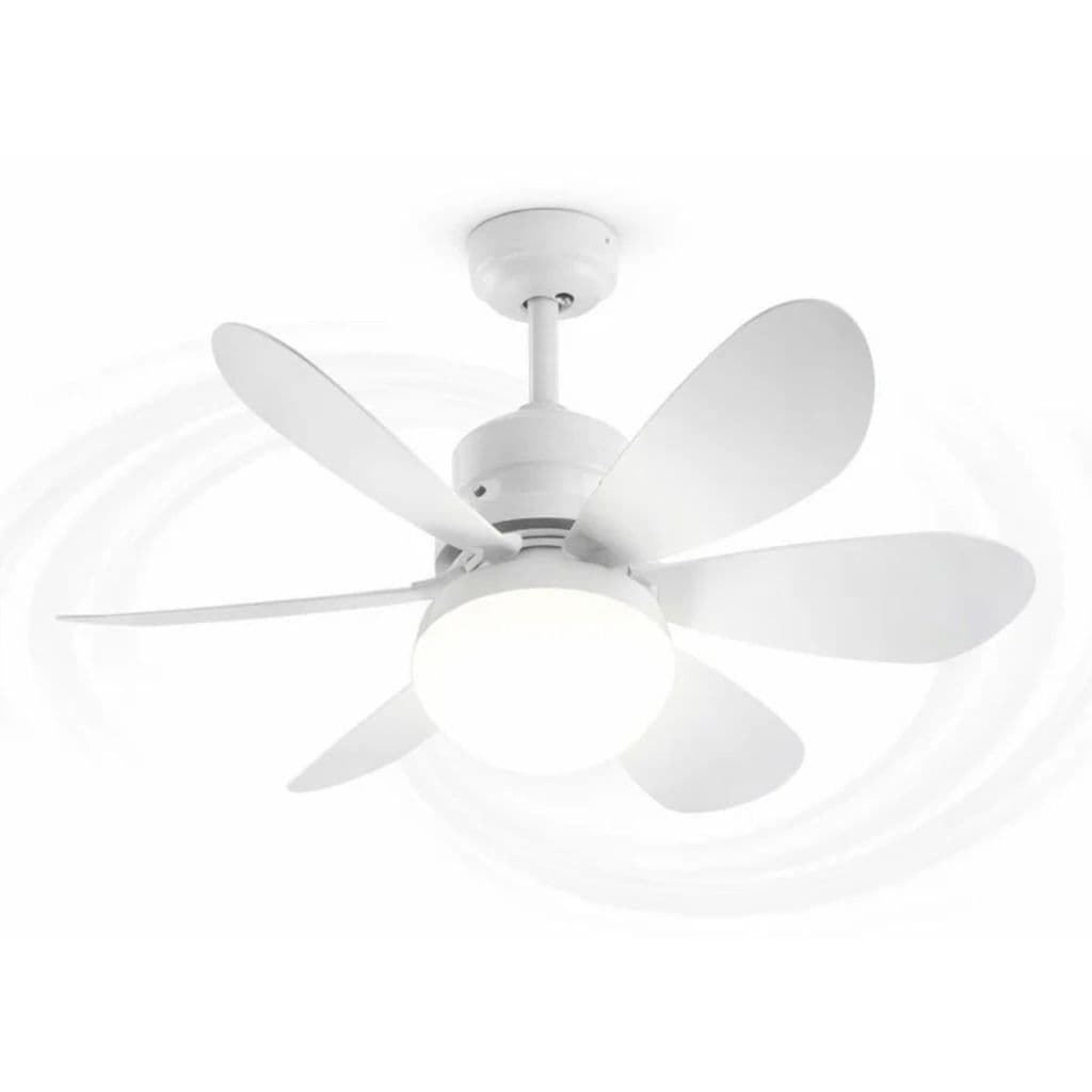 Lâmpada Ventilador de Teto com Luz LED 40W E27 Controle Remoto 6 Lâminas