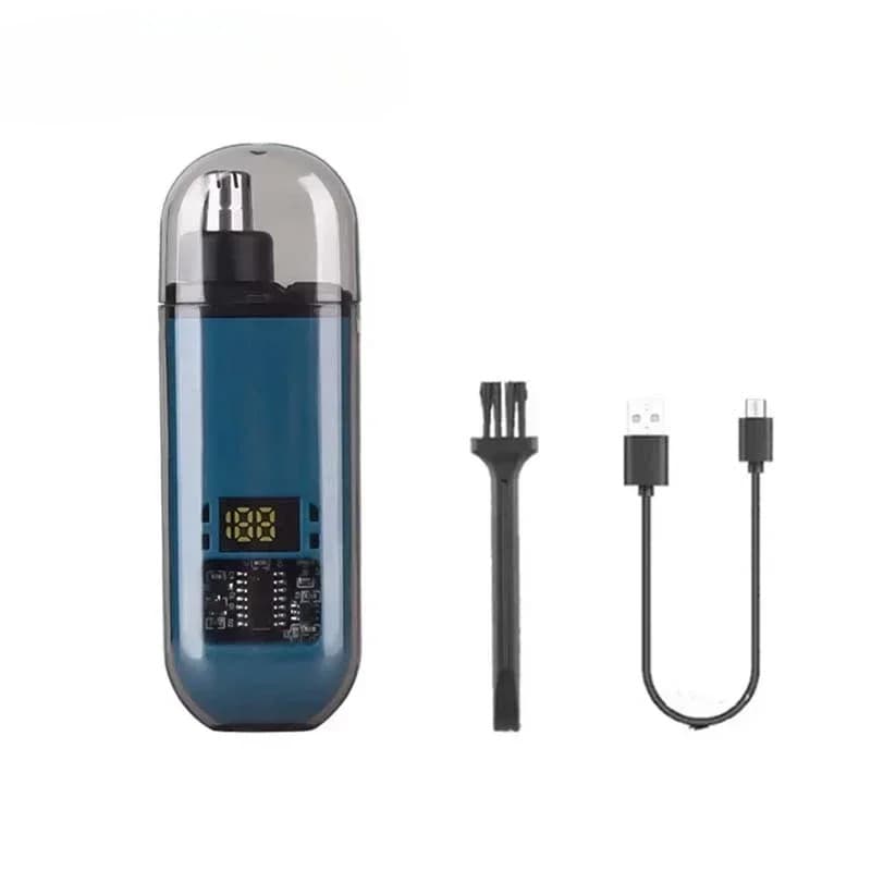 Mini Aparador De Pelos Nariz Ouvido Recarregável Bivolt Visor Digital USB-C
