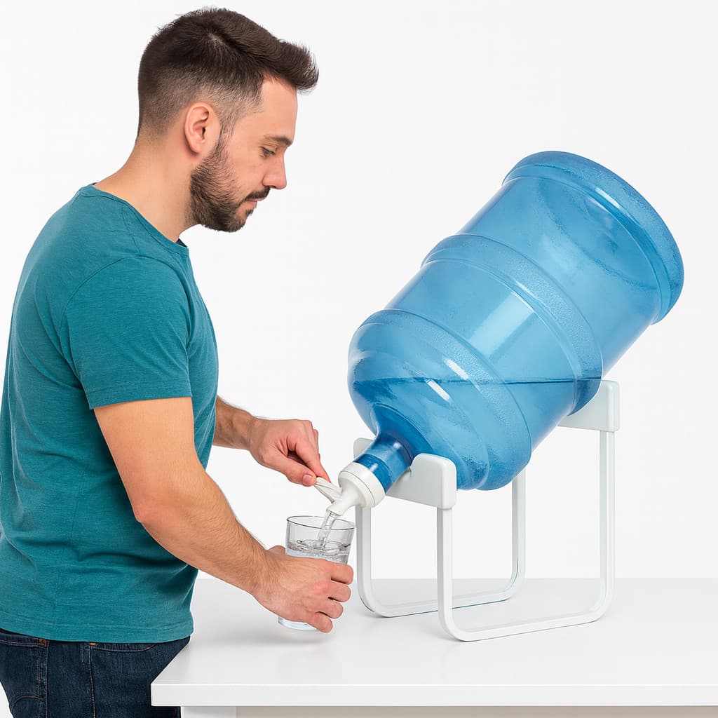 Base Suporte Para Galão 3 A 20 Litros + 1 Válvula Torneira