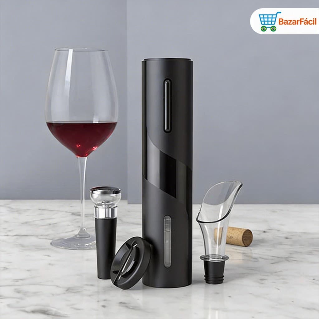 Abridor De Vinho Elétrico Automático Saca Rolha A Pilha Utilidade Doméstica Presente