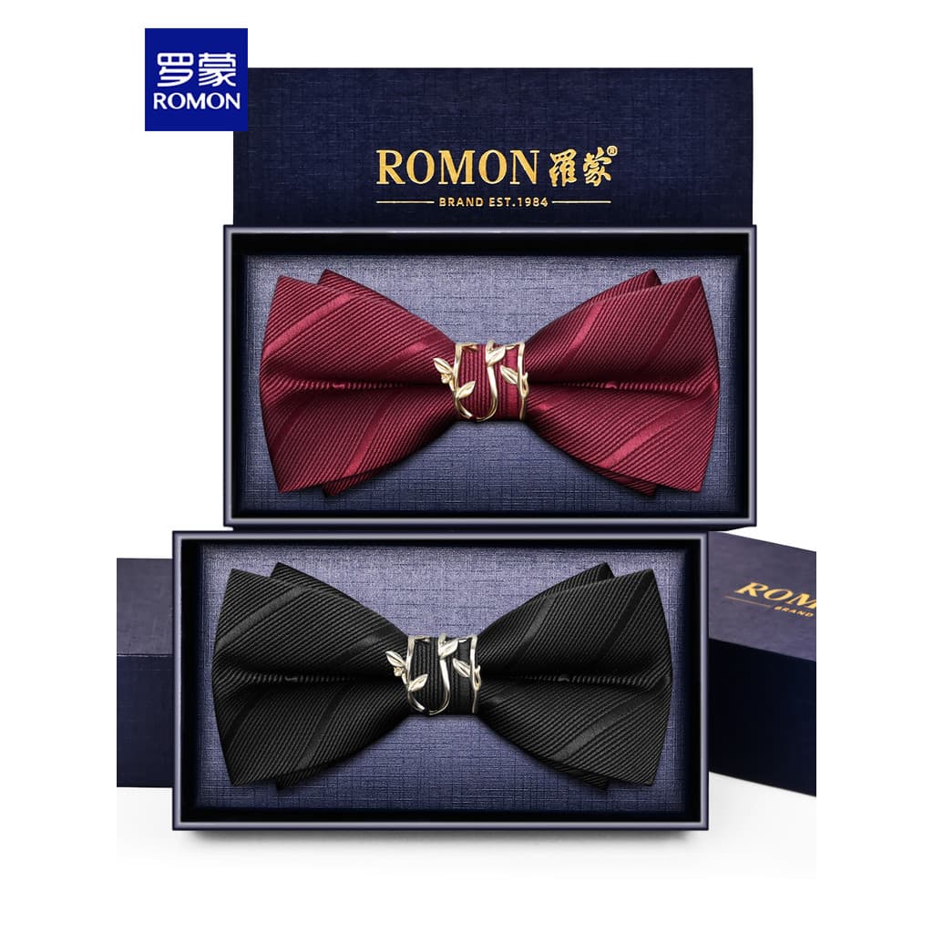 Lomon borgonha gravata borboleta masculina casamento masculino noivo padrinhos High-End terno Formal vestido gravata bor