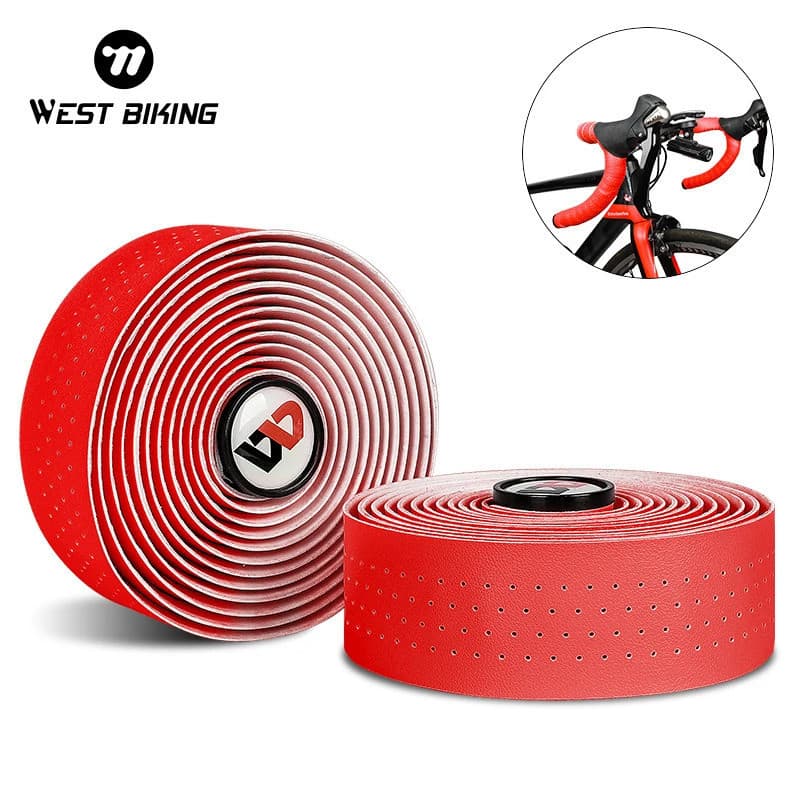 WEST BIKING Fita de Guidão para Bicicleta de Estrada EVA PU Fita de Guidão de Bicicleta Antiderrapante com Absorção de C