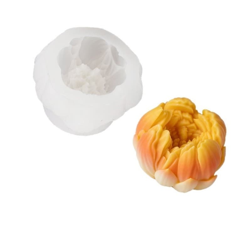 blg Paeonia Lactiflora Molde Silicone Grau Para Fazer Fundição Resina Cozimento Chocolate