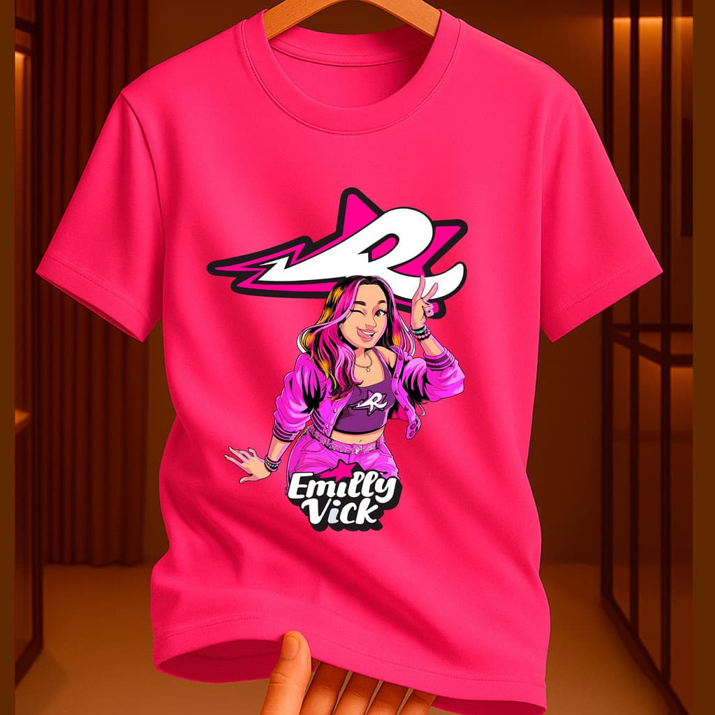 Camiseta Infantil Lançamento 2026 Grupo dos Rosa Emilly Vick  Robson Leozin Void  Katlen Manga Curta Alta Qualidade