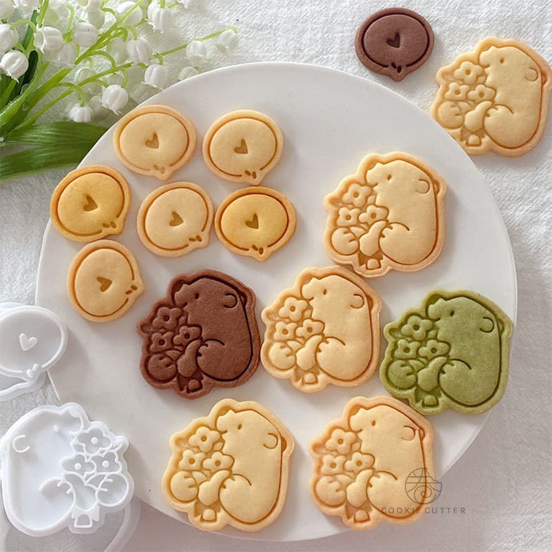 Rolo buquê Original urso dia das mães dia da deusa dia dos namorados dia do professor molde de biscoito imprensa tridime
