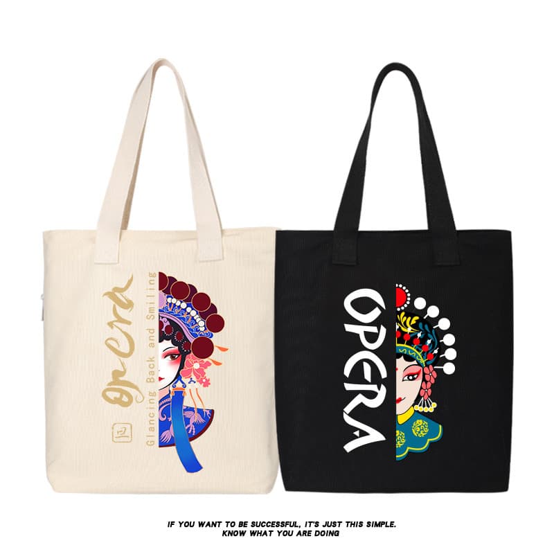 Xiuluo Guochao Peking Opera Facebook Sacola Feminina Estilo Chinês Bolsa Escolar Bolsa de Lona Bolsa de Ombro Bolsa de C