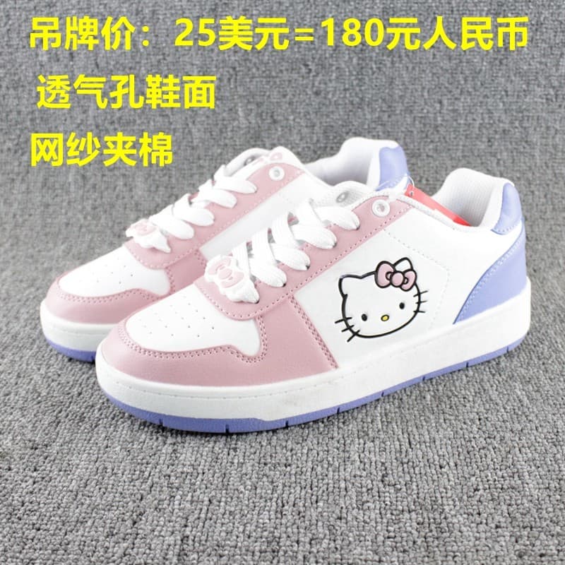 2025 outono inverno KT gato rosa tênis feminino respirável antiderrapante sapatos femininos casuais estudante tênis plan