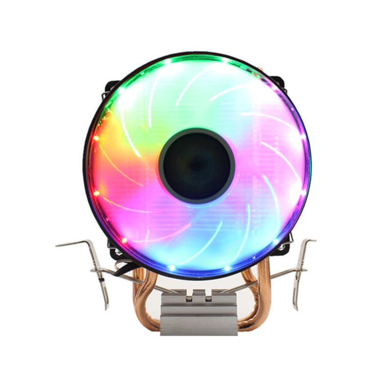 Lanshuo tubo de calor de cobre duplo luminoso 775cpu radiador silencioso 1155AMD2011 agulha ventilador de mesa 1366