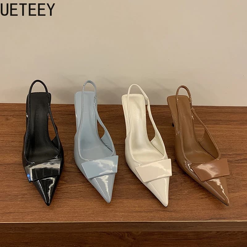 Sandálias de Salto Alto Femininas para o Verão de 2026: Nova Moda com Bico Fino e Design Slingback para Festas e Eventos