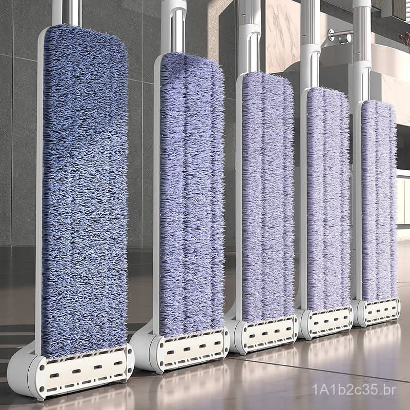 Mop plano sem esforço para uso doméstico, adequado para pisos de madeira e azulejos, um mop plano para pessoas preguiços