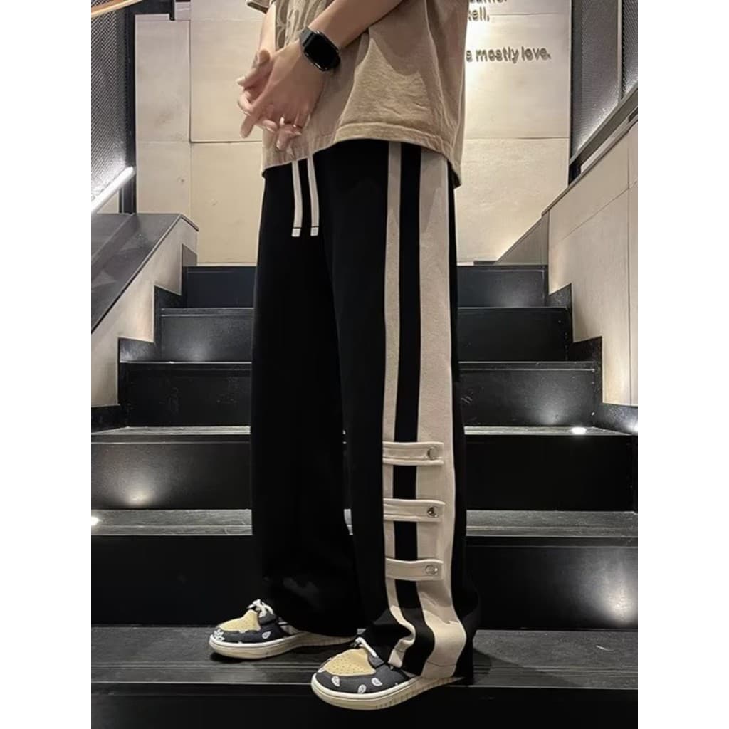 Vibe estilo esfregar calças High street ins street Wear calças esportivas dos homens primavera outono europeu americano