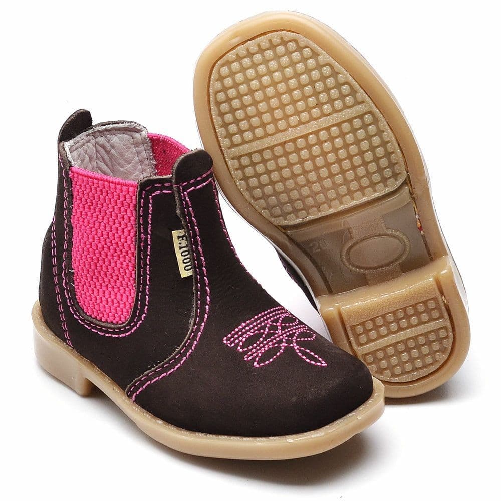 Botinha Botina Infantil Feminina Cor Rosa Country Festa Junina Pronta