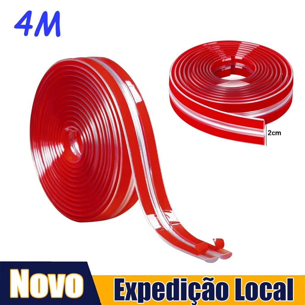 4m Fita Adesiva Protetor de Quina Borda Silicone Berço Móveis Mesas cantos, Instalação auto-adesiva sem punção