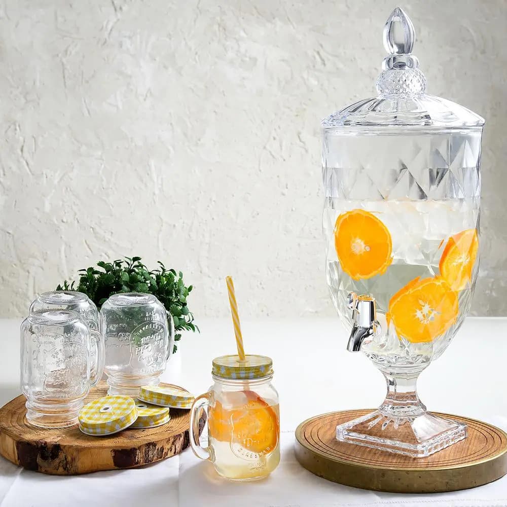 Suqueira De Vidro 5l Diamond Transparente 6775 Lyor