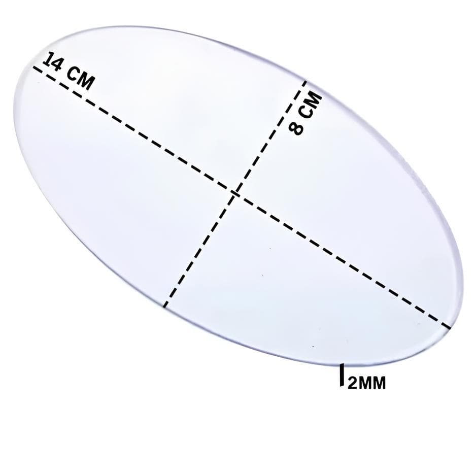 Base Acrilica Oval Topo de Bolo 14x8 - Topo De Bolo/Biscuit/Artesanato