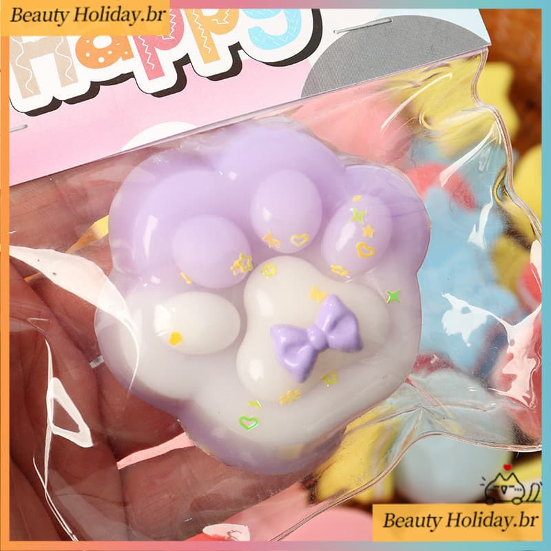 SimulationCat Paw Squishy Fidget Toy Bonito Pelúcia Pata De Gato Silicone Recuperação Lenta Pitada Brinquedo De Descompr