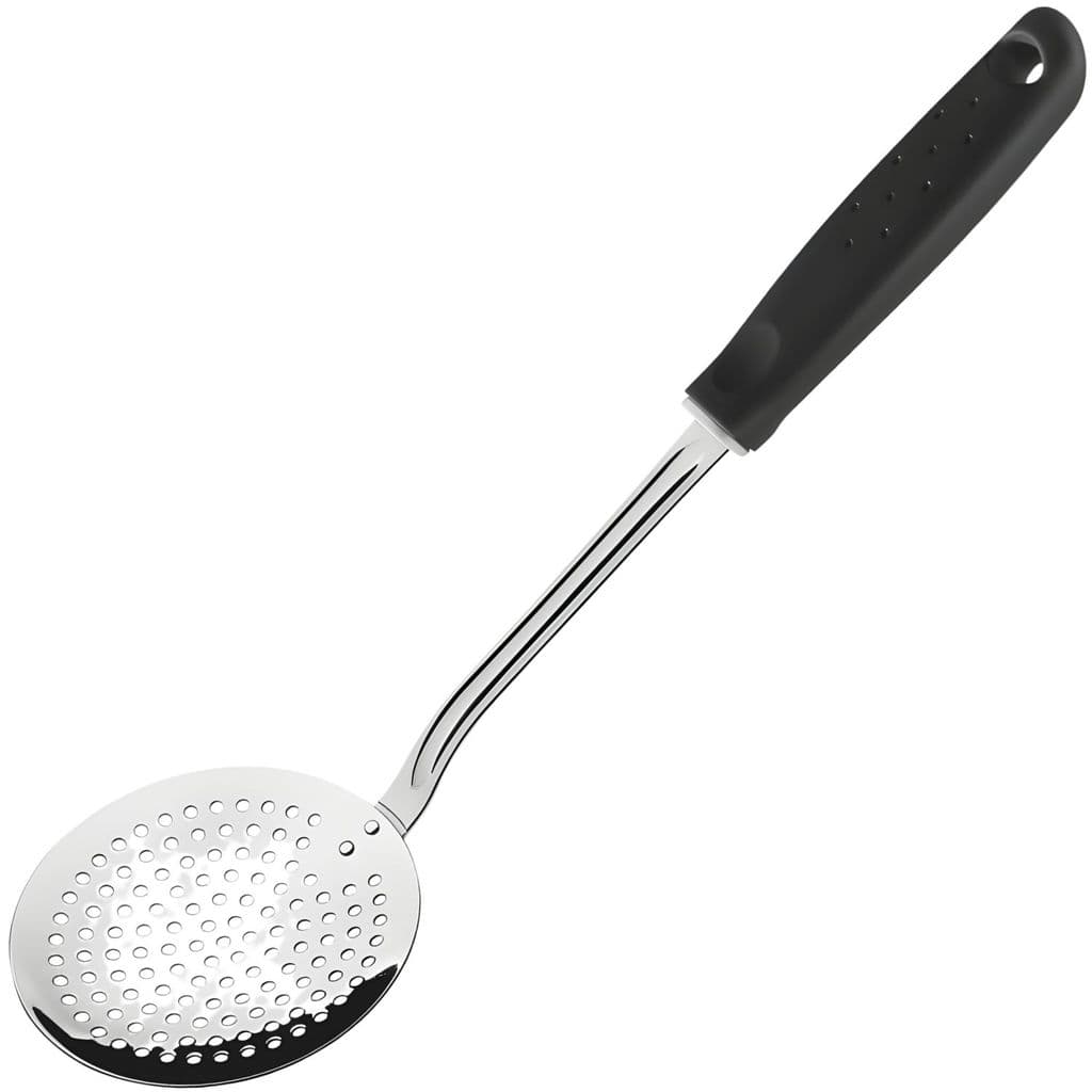 Escumadeira Aço Inox Tramontina Cozinha Escorredor Óleo Buffet Arroz Pastel Pastelaria Fritura Colher Perfurada