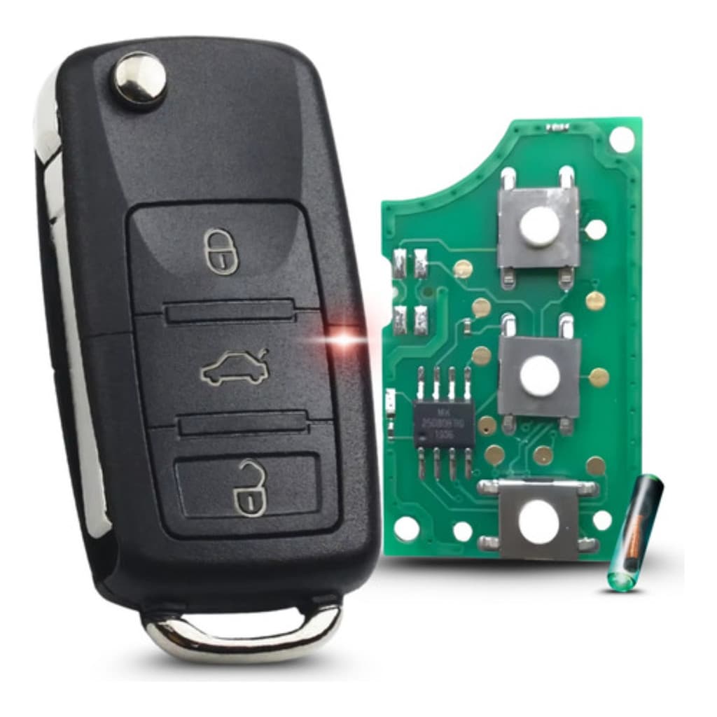 Chave Positron Volkswagen G5 - 3 Botões + Chip T44c Id48