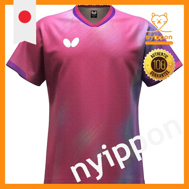 Camisa De Jogo De Tênis De Mesa Borboleta Infilia 016 : Rose SS 47220