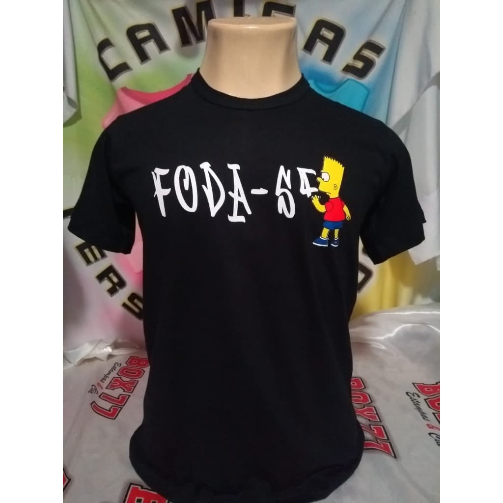 Camiseta Desenho Bart Simpsons Fio 30.1 foda-s Camisa Desenho Animado. Moda Lançamento. Envio Rápido